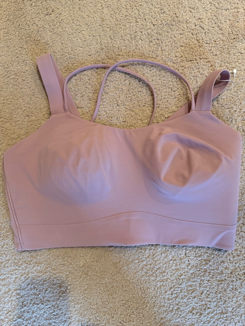 lululemon athletica like a cloud NWOT Seamless Light Mauve Longline Sports Bra